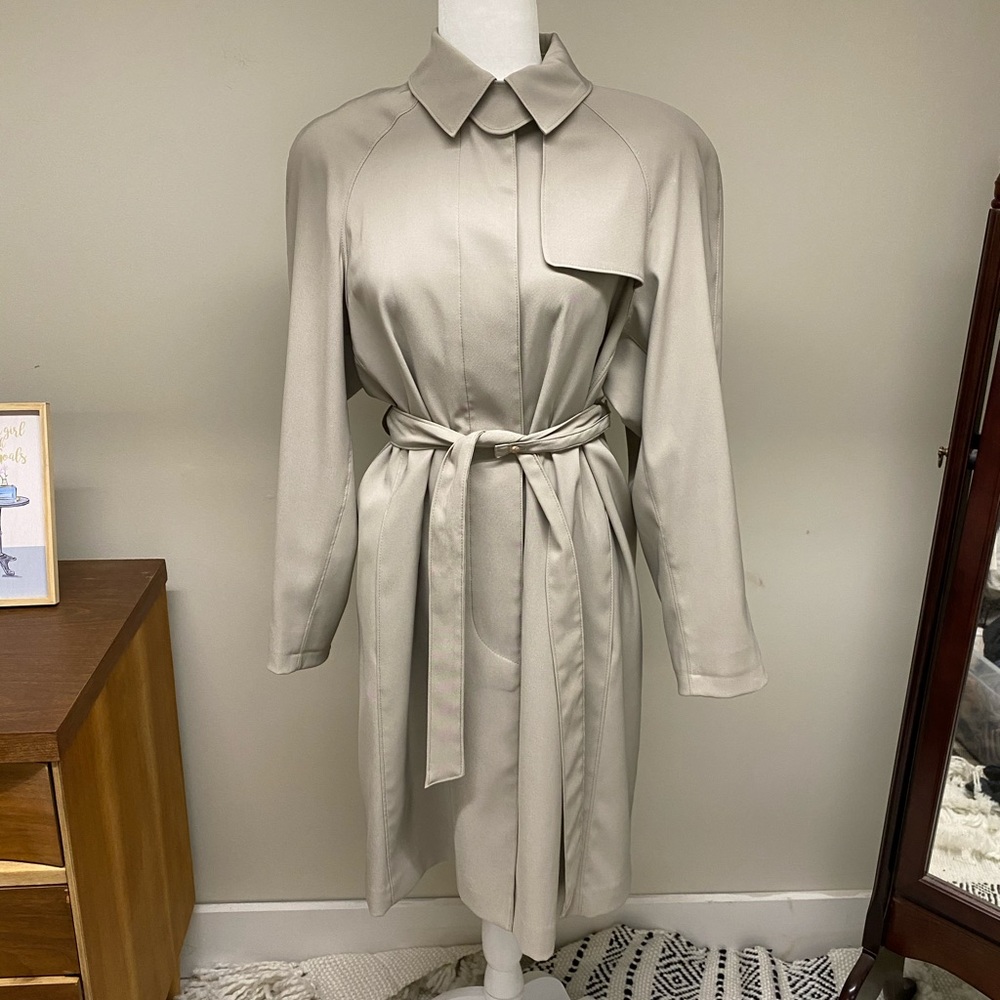 Jones New York Khaki Trench Coat Size M